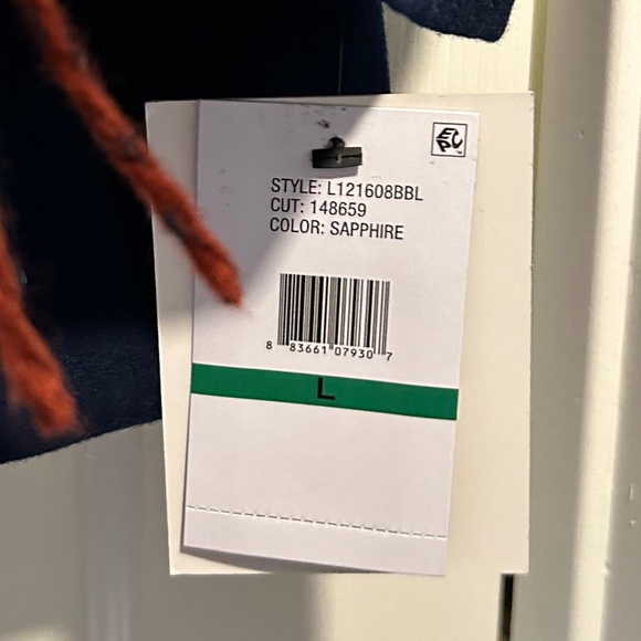 London Fog, Double Breasted, Ladies Navy Blue Peacoat with Scarf, Large, NWT - Picture 6 of 12